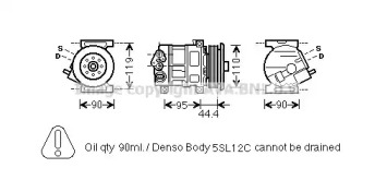 AVA QUALITY COOLING ftak394 -  Компрессор, кондиционер